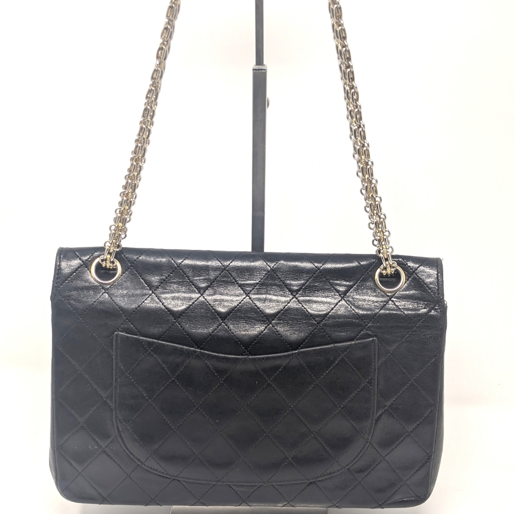 🎉CHANEL Black 2.55 Double Flap Bag Bijoux Chain - Picture 3 of 17